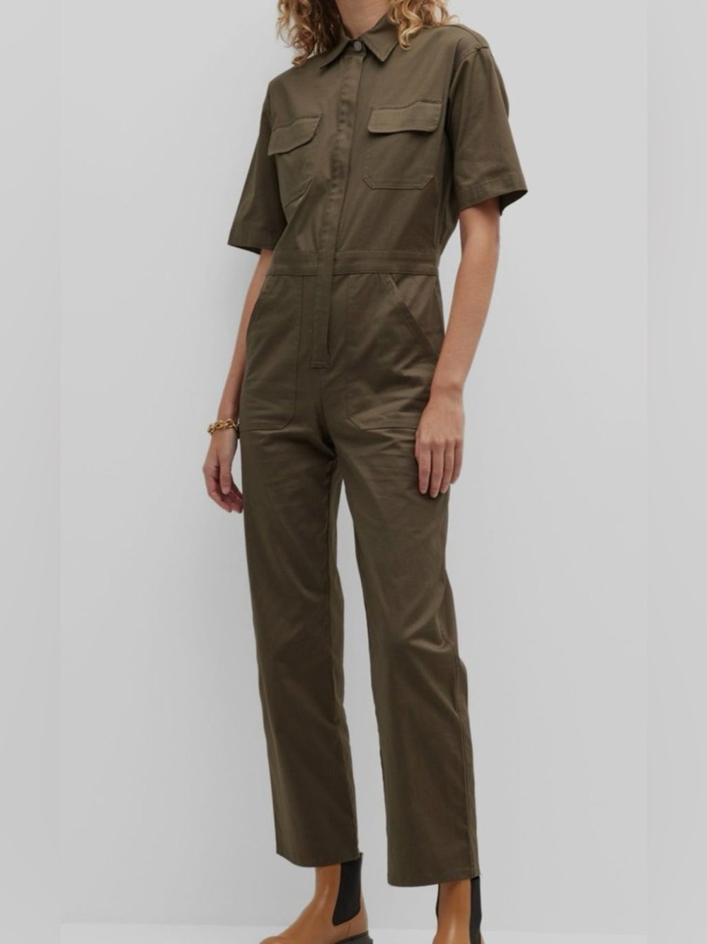 Rivet Utility Dynamo Green Worker Jumpsuit NWT Size S 100% Cotton